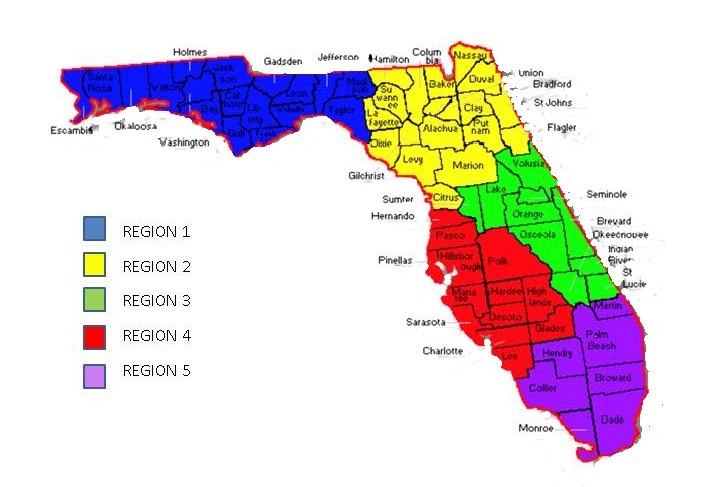 FASFAA Regions Map 2020 FASFAA_Regions_Map_New
