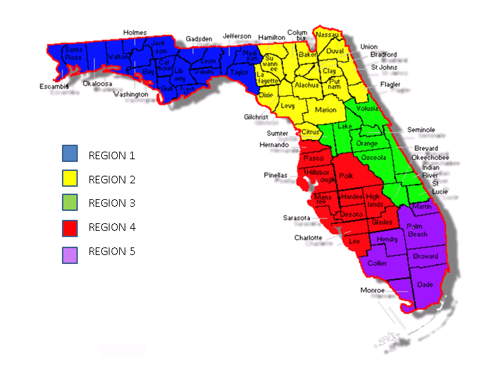FASFAA Region Maps